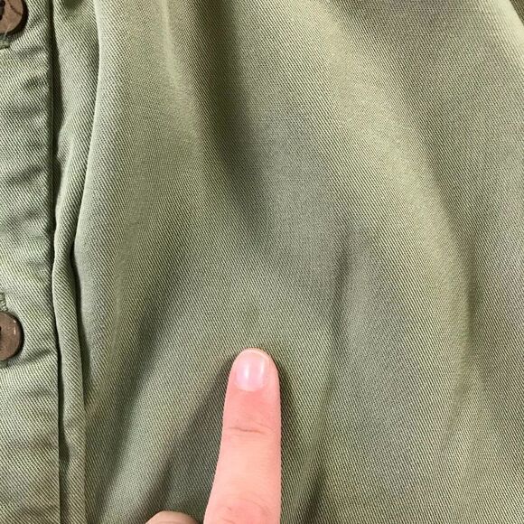 Zara Women Green Shirt Dress Medium - Picture 4 of 14